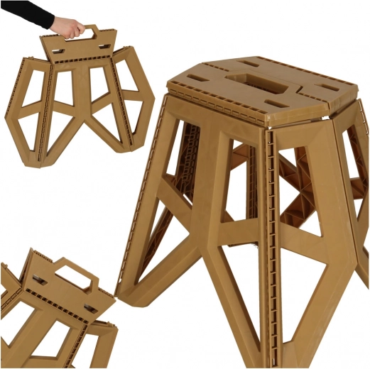 Klappbarer Campinghocker 40 cm – beige