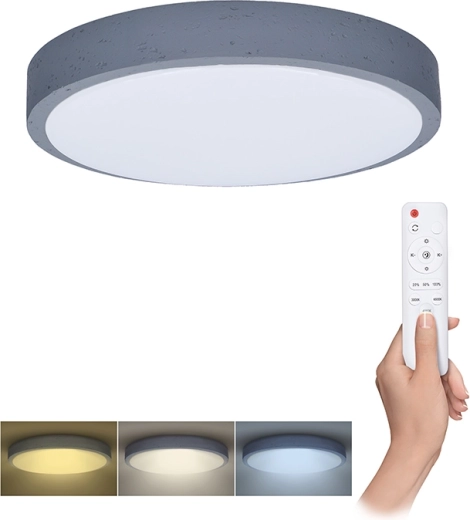Solight LED plafond-/wandlamp Grey met afstandsbediening 48 W 38 cm dimbaar