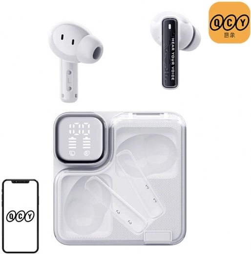 Écouteurs sans fil TWS QCY MeloBuds Neo T31 blancs