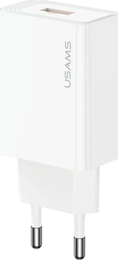 Chargeur secteur Usams T69 18 W USB-A blanc