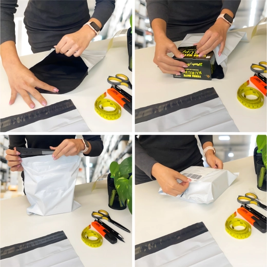 Einfaches Verpacken und Etikettieren