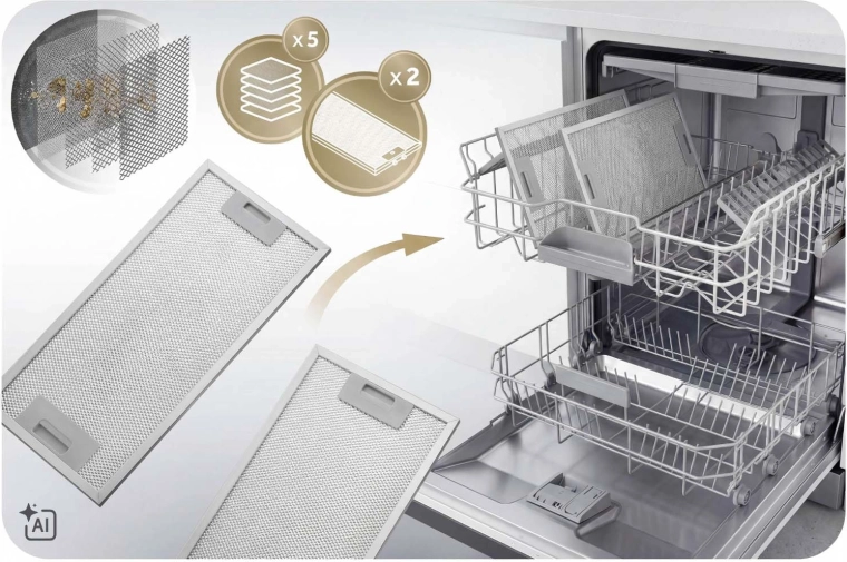Easy maintenance: dishwasher-safe filters