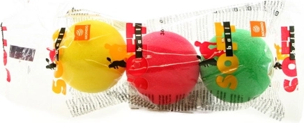 Set schuimrubberen ballen voor softtennis (3 stuks)