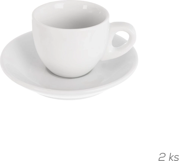 Porcelain espresso cup with saucer Mona, 2 pcs, 100 ml