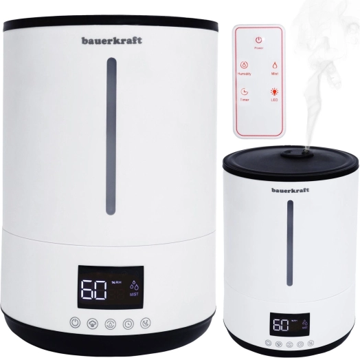 Ultrasonic air humidifier with descaling filter, aromatherapy and remote control Bauerkraft
