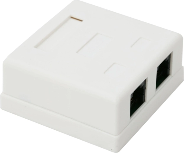 Dubbele wandcontactdoos RJ45 UTP Cat.5