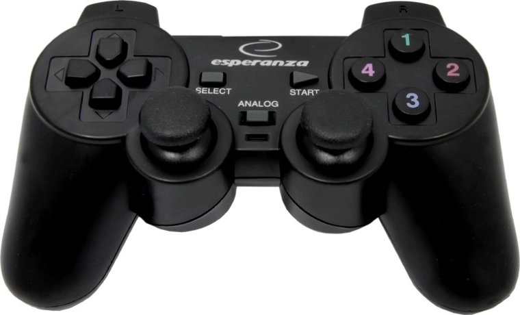 Kabelgebundenes ESPERANZA-Gamepad für den PC – schwarz