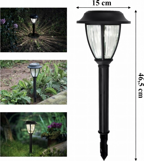 Set van 10 stuks solar LED-tuinfakkels (grondspies)