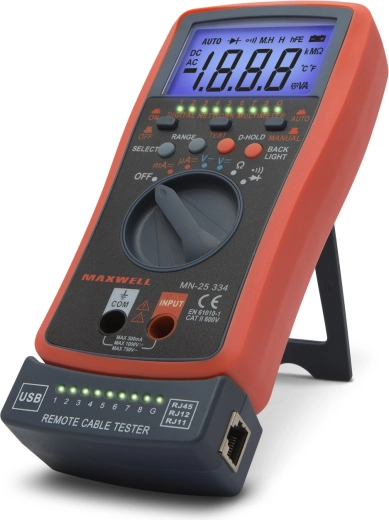 Digital Multimeter with Auto-Ranging and Cable Tester