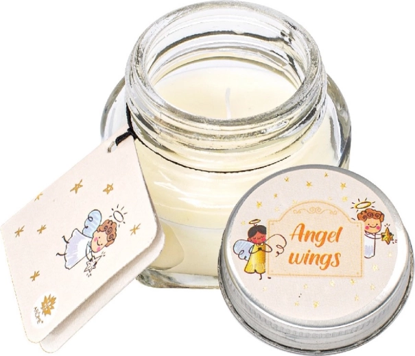 Gift glass jar with tag