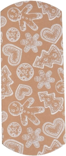 Christmas paper gift box, kraft brown, 20 × 10 cm
