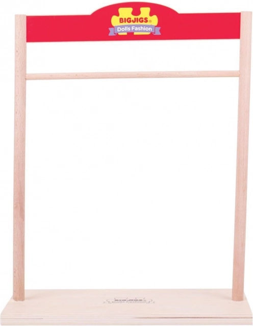 Wooden Clothes Rack for Dolls Bigjigs