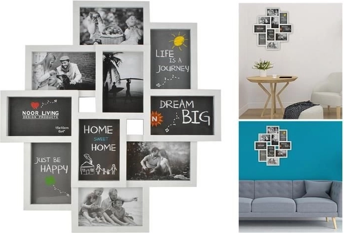 Multi-frame for 10 photos – White