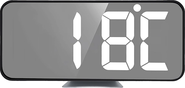 LED-Display mit Umschaltung zwischen Uhrzeit und Temperatur