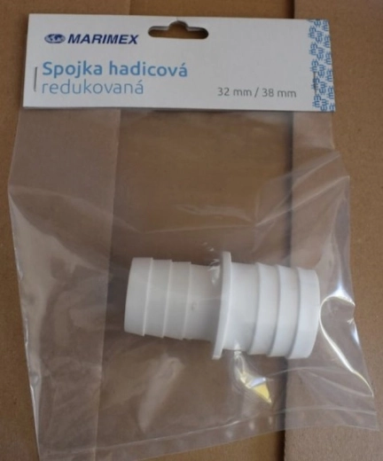 Verloopslangkoppeling 32/38 mm wit