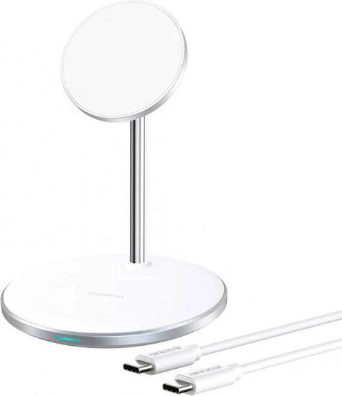 Chargeur sans fil avec support blanc
