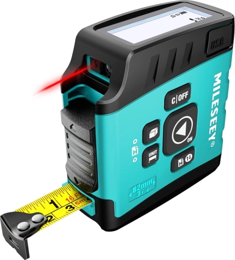 Twee tools in één: laser + rolmaat