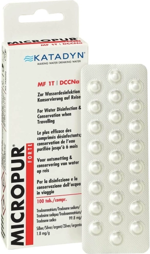 Katadyn Micropur Forte MF1/100T water disinfection tablets 100 pcs