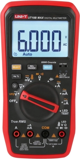 Uni-T digitale multimeter True RMS met LED-test