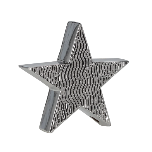 Silver Christmas freestanding star decoration