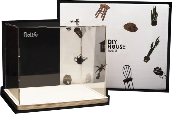 Plexiglas behuizing voor miniatuurhuis modellen