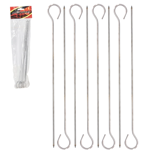 Set van 8 roestvrijstalen spiezen 28 cm