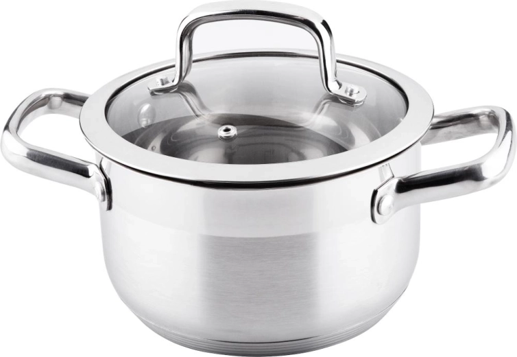 Lamart Prestige Edelstahltopf mit Glasdeckel, 2,5 l