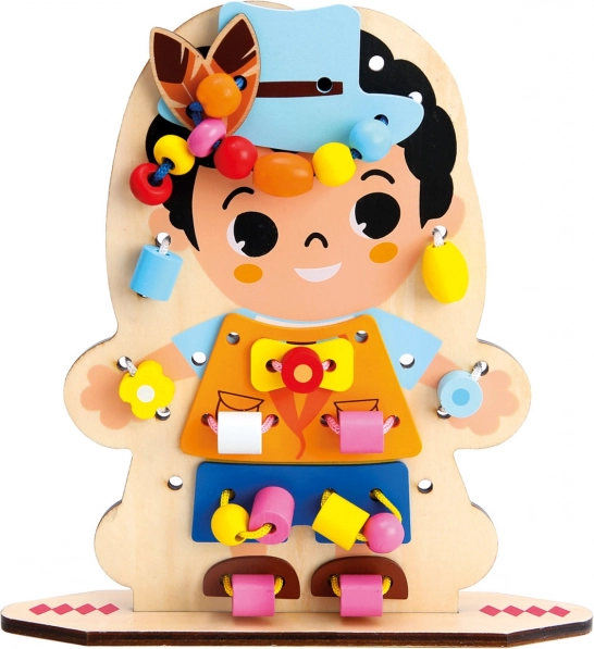 Bino Fun Dressing – Wooden Lacing Game for Kids