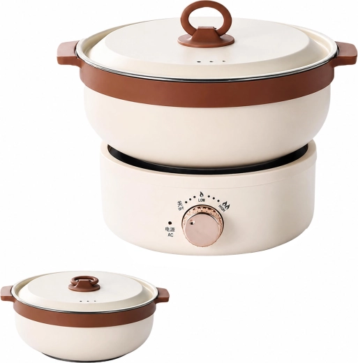 Draagbare multifunctionele elektrische pan, inklapbaar, 2,5 l, 700 W - 1 stuk