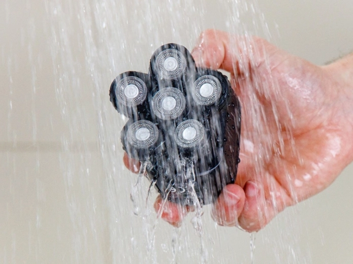 Wasserfeste IPX6-Ausführung für Trocken- und Nassrasur