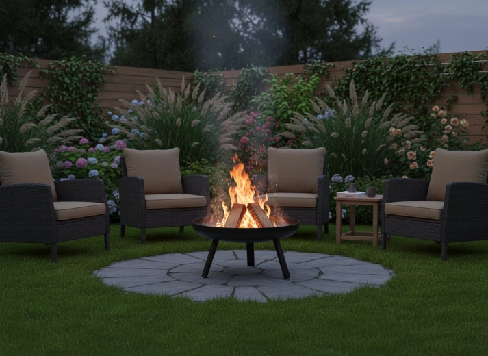Ambience and warmth for outdoor lounging