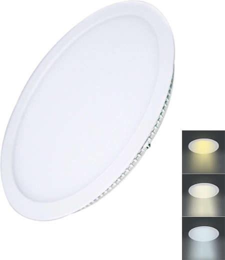 Solight led mini paneel voor inbouwplafond, rond, 18 W