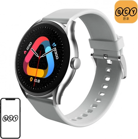 montre connectée qcy watch gt grise