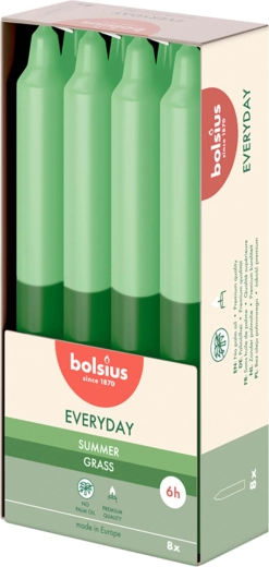 Bougies coniques parfumées Summer Grass, 8 pièces