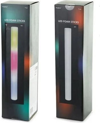 Lichtgevende schuim-LED-stick PSR1 48 cm (9 stuks)