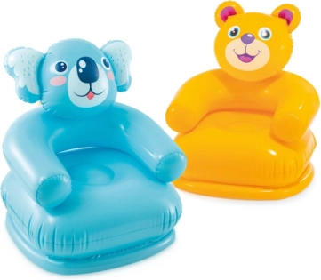 Kids' inflatable animal armchair – teddy bear or koala