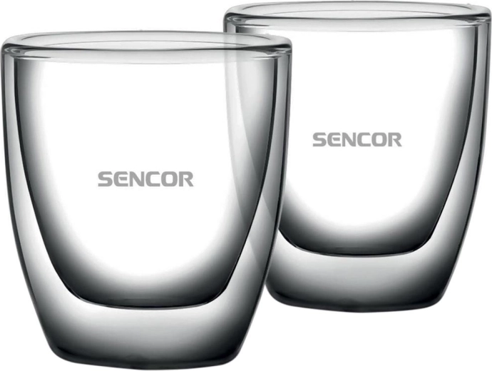 Sencor double-wall espresso glasses, 80 ml, 2 pcs