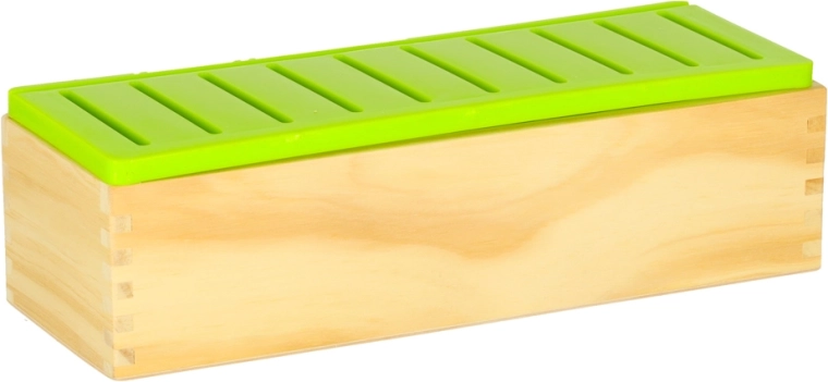 Durable wooden box with slotted lid