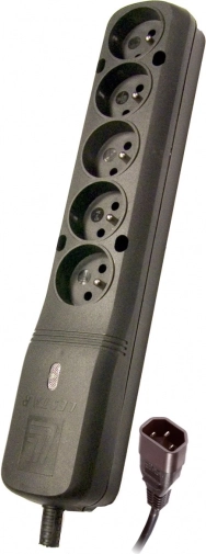 Overspanningsstekkerdoos LZ-530 BW 1,5 m met IEC-connector