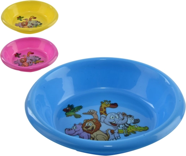 Children’s UH plastic bowl with design, round 15 cm (assorted)
