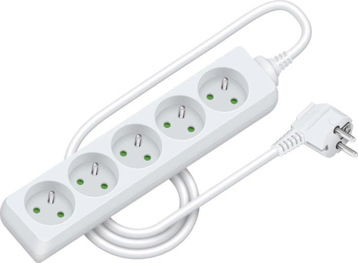 RETLUX extension lead with 5 sockets, 1.5 m