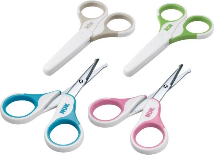 NUK Ciseaux de soins pour enfants avec étui beige