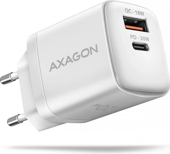 ACU-PQ20W 20W QC3.0/AFC/FCP + USB‑C‑PD‑Netzladegerät, Weiß