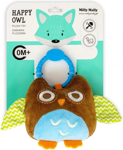 Plush Owl toy with ring