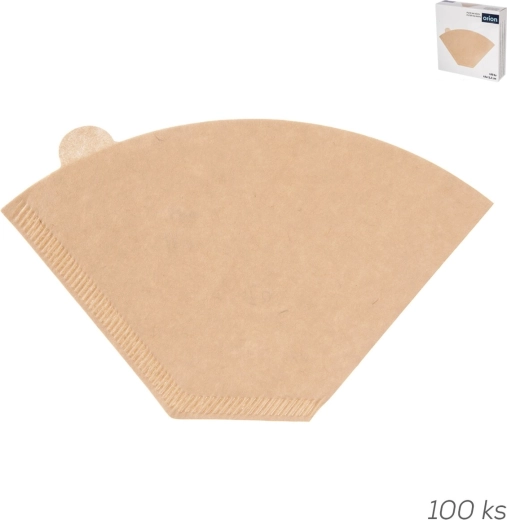 Unbleached paper coffee filters, large, 100 pcs