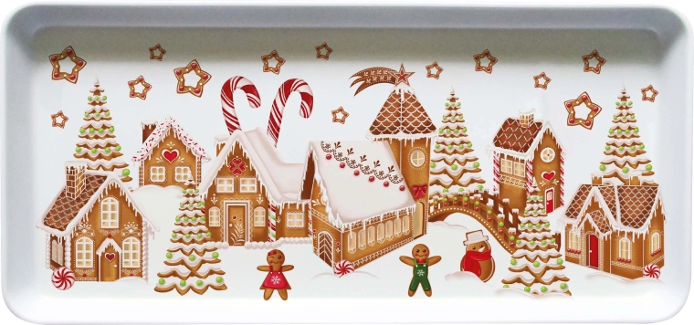 Serveerplateau Peperkoekdorpje 35 × 16,5 × 2,3 cm