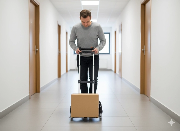 Telescopic handle and stable toe plate