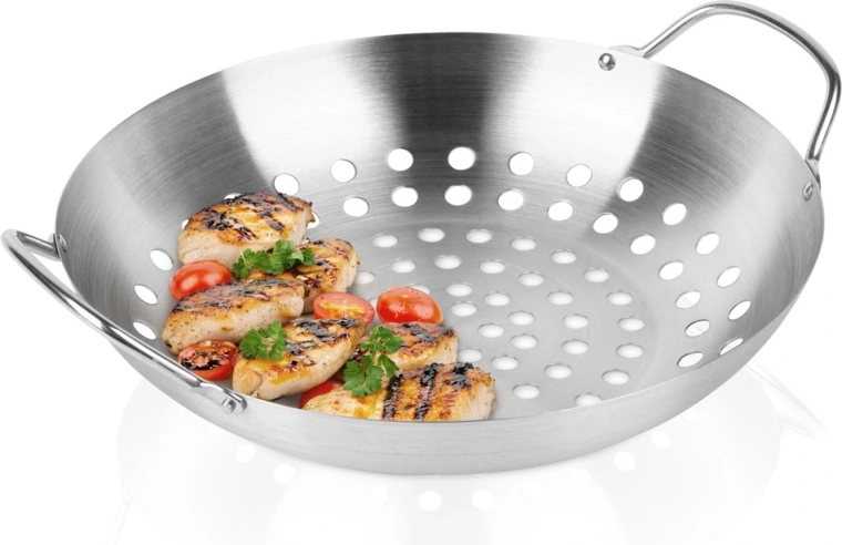 Vilde perforierter Grillkorb aus Edelstahl 28 cm