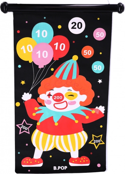 Vrolijk clownsmotief en scorezones