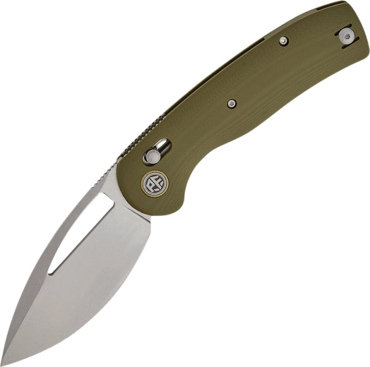 Petrified Fish Viper pocket knife 8.9 cm, stonewash, green G10